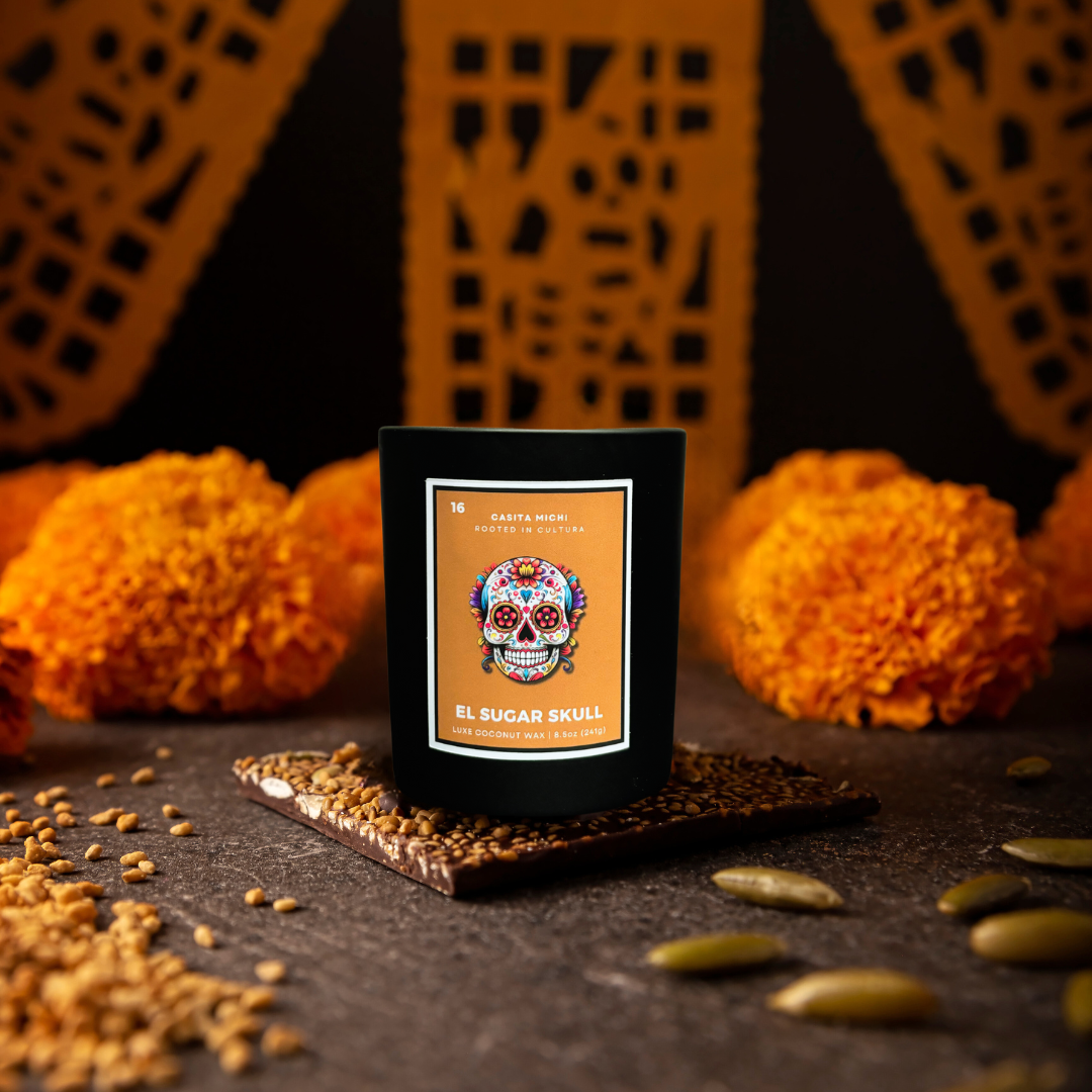 El Sugar Skull | Día de los Muertos Lotería Candle